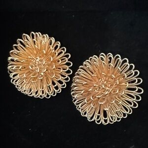 Vintage Gold Floral Earrings